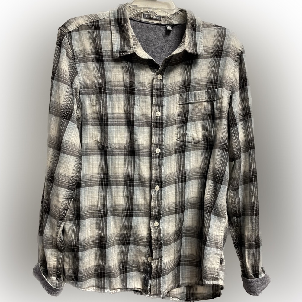 Toad & Co Mens Flannel Shirt 99% Cotton and 1% Spandex.  Medium.
